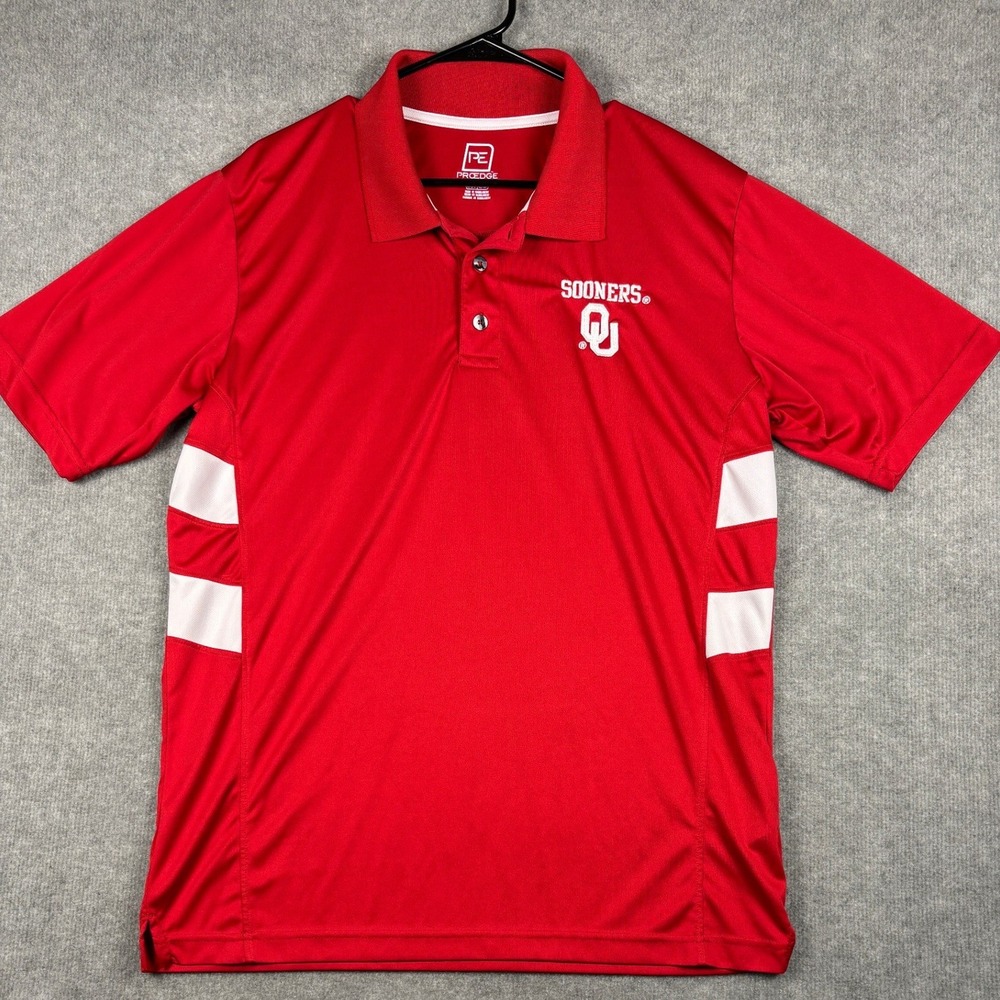 Proedge Oklahoma Sooners Polo‎ Shirt Short Sleeve Team Logo Large Red
